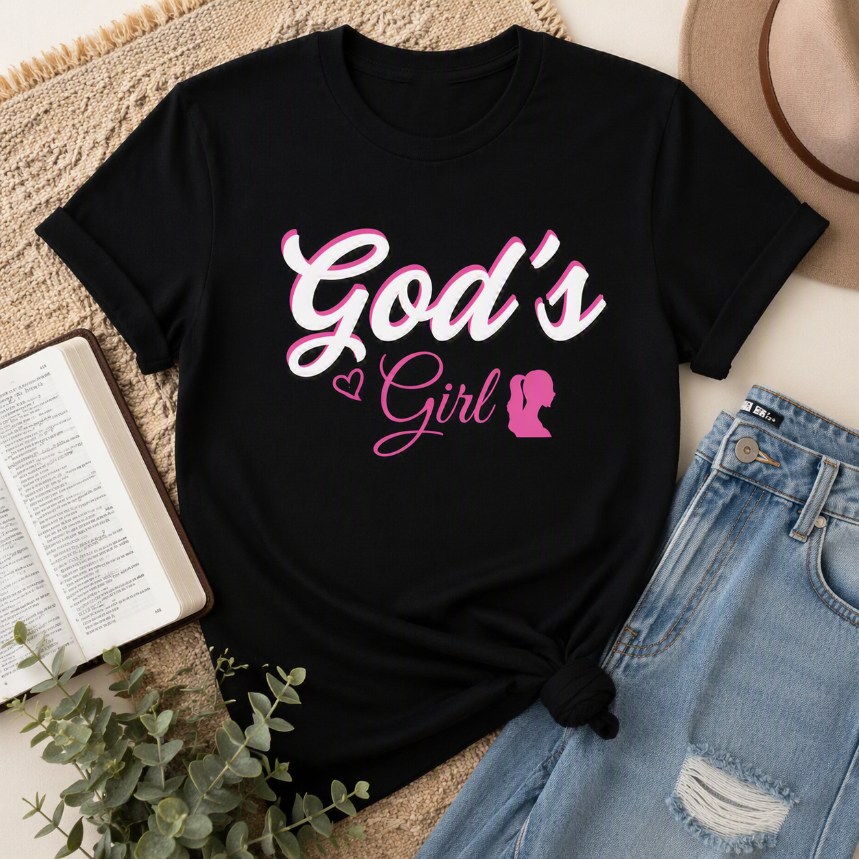 God’s Girl Tee – Black