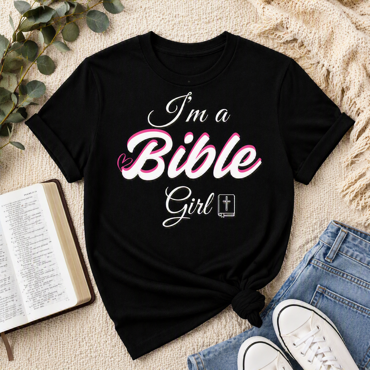 I’m a Bible Girl Tee – Black